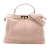 Fendi B Fendi Pink Shearling Natural Material Large Peekaboo ISeeU Satchel Italy