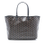 Goyard AB Goyard Black Coated Canvas Fabric Goyardine Saint Louis PM France