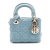 Christian Dior B Dior Blue Light Blue Lambskin Leather Leather Mini Lambskin Cannage Lady Dior Italy