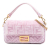Fendi B Fendi Pink Velvet Fabric Zucca Embossed Baguette Satchel Italy