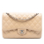Chanel B Chanel Brown Light Beige Caviar Leather Leather Jumbo Classic Caviar Double Flap Italy