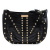 Burberry B Burberry Black Calf Leather Studded Shoulder Bag Italy