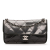 Chanel B Chanel Black PVC Plastic Stitched and Calfskin Naked Flap Italy