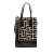 Balmain B Balmain Brown Beige with Black Jacquard Fabric Maxi Monogram North South Shopping Tote Italy