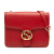 Gucci B Gucci Red Calf Leather Small Dollar skin Interlocking G Crossbody Italy