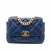 Chanel 19 Medium Lambskin Leather Matelassè Flap Handbag Blue