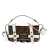 Fendi B Fendi Brown Coated Canvas Fabric Mini Zucca Glazed Cage Baguette Satchel Italy