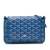 Goyard AB Goyard Blue Coated Canvas Fabric Goyardine Plumet Pocket Wallet France