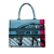 Christian Dior B Dior Blue Light Blue Canvas Fabric Medium Embroidered Zebra D Jungle Pop Book Tote Italy