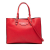 Balenciaga B Balenciaga Red Calf Leather Grained skin Papier A6 Zip Around Tote Italy