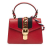 Gucci B Gucci Red Calf Leather Mini skin Sylvie Satchel Italy