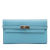 Hermès AB Hermès Blue Light Blue Calf Leather Epsom Kelly Longue Wallet France