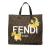 Fendi AB Fendi Brown Canvas Fabric FRGMT Pokemon Zucca Shopper Tote Italy
