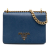 Prada B Prada Blue Saffiano Leather Lux Chain Crossbody Italy