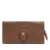 Bottega Veneta AB Bottega Veneta Brown Nappa Leather Leather Nappa Embossed Intrecciato Turnlock Clutch Italy