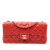 Chanel B Chanel Red Lambskin Leather Leather Classic Lambskin East West Single Flap Italy