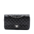 Chanel B Chanel Black Lambskin Leather Leather Medium Classic Perforated Lambskin Double Flap France