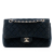 Chanel B Chanel Blue Navy Velvet Fabric Medium Classic Double Flap France