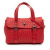 Bottega Veneta AB Bottega Veneta Red Nappa Leather Leather Nappa Intrecciato Flap Satchel Italy