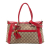 Gucci B Gucci Brown Beige Canvas Fabric GG Bella Satchel Italy