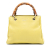 Gucci B Gucci Yellow Calf Leather Small skin Bamboo Shopper Satchel Italy