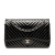 Chanel AB Chanel Black Patent Leather Leather Jumbo Classic Chevron Patent Double Flap Italy