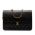 Chanel B Chanel Black Lambskin Leather Leather CC Quilted Lambskin Single Flap France