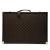 Gucci B Gucci Brown Dark Brown Canvas Fabric GG Trunk Suitcase Italy