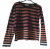 Sonia Rykiel Pull-sweat rayé noir-brun S