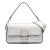 Fendi AB Fendi Silver Calf Leather Selleria Baguette Satchel Italy