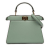 Fendi AB Fendi Green Mint Calf Leather Petite Peekaboo ISeeU Satchel Italy