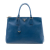 Prada B Prada Blue Saffiano Leather Large Lux Galleria Double Zip Tote Italy