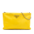 Prada AB Prada Yellow Nylon Fabric Tessuto Fluo Clutch on Chain Italy