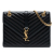 Saint Laurent B Saint Laurent Black Calf Leather Medium Chevron skin Monogram Envelope Bag Italy