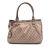 Gucci B Gucci Brown Beige Canvas Fabric GG Sukey Tote Italy