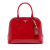 Prada AB Prada Red Saffiano Leather Medium Vernice Open Promenade Satchel Italy