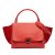 Celine AB Celine Red Calf Leather Medium Drummed skin and Suede Trapeze Satchel Italy