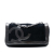 Chanel B Chanel Black Cotton Fabric Terry Cloth CC Sport Line Shoulder Bag Italy