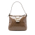 Fendi B Fendi Brown Coated Canvas Fabric Zucchino Crystal Double Flap Shoulder Bag Italy