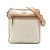 Gucci B Gucci Brown Light Beige Coated Canvas Fabric GG Supreme Crossbody Italy