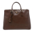 Prada B Prada Brown Dark Brown Saffiano Leather Large Lux Galleria Double Zip Tote Italy