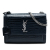 Saint Laurent B Saint Laurent Black Calf Leather Medium Croc Embossed Monogram Sunset Bag Italy