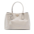 Prada AB Prada Gray Light Gray Saffiano Leather Medium Lux Galleria Satchel Italy