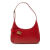 Ferragamo B Ferragamo Red Calf Leather Gancini Embossed Shoulder Bag Italy
