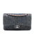Chanel B Chanel Blue Tweed Fabric Medium Classic Double Flap France