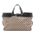Gucci B Gucci Brown Beige Canvas Fabric GG Tote Italy