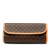 Celine B Celine Brown Coated Canvas Fabric Macadam Clutch Italy