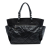 Chanel AB Chanel Black Coated Canvas Fabric Large Quilted Paris Biarritz Tote Italy