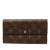 Louis Vuitton B Louis Vuitton Brown Monogram Canvas Fabric Monogram Sarah Long Wallet France