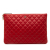 Chanel AB Chanel Red Lambskin Leather Leather Large Quilted Lambskin Casino Charms O Case Clutch Italy